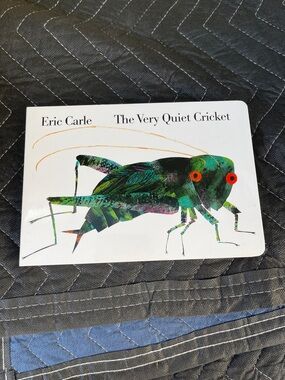 Eric Carle "The Very Quiet Cricket" Board Book - Green Cricket Illustration